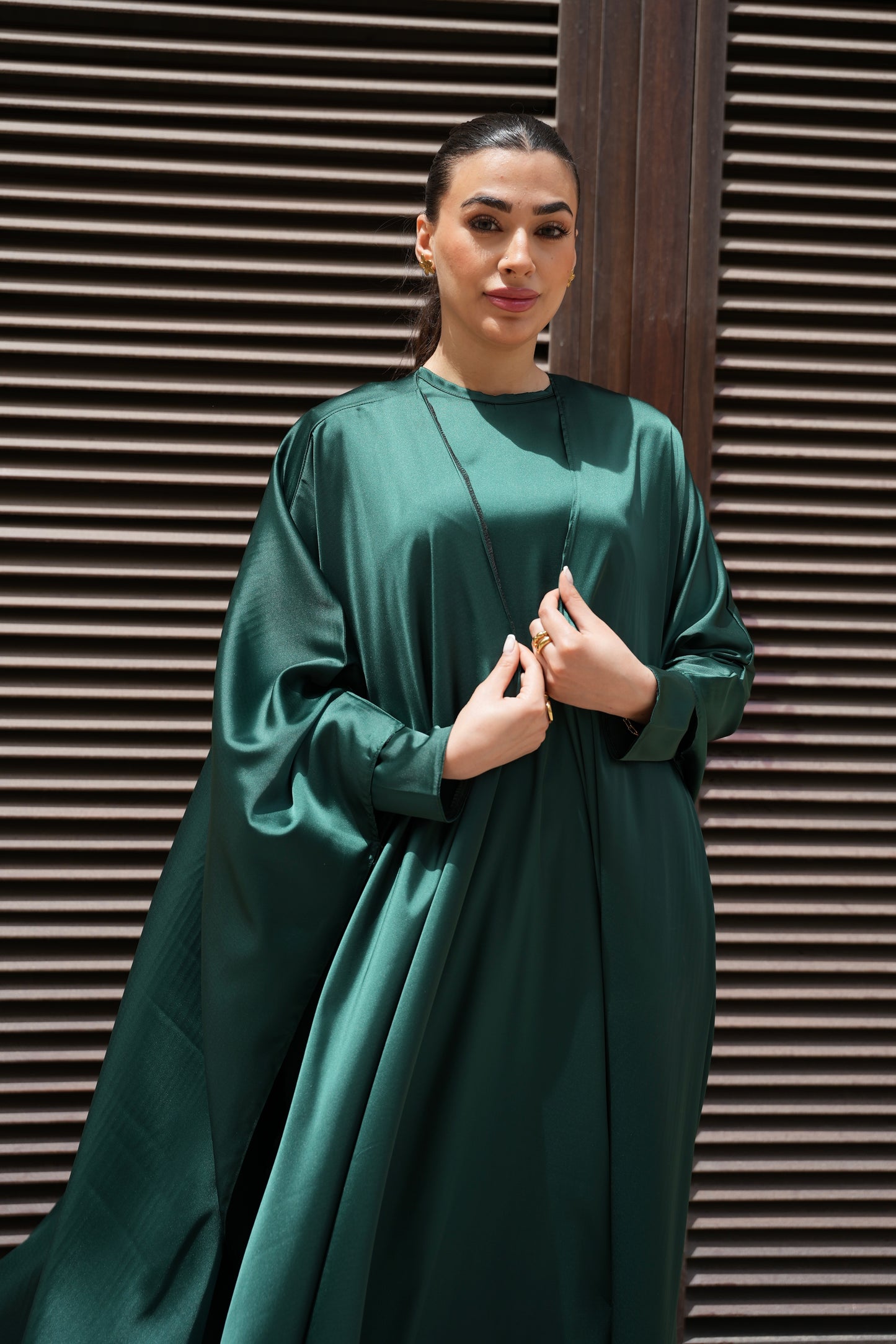 Satin abaya set