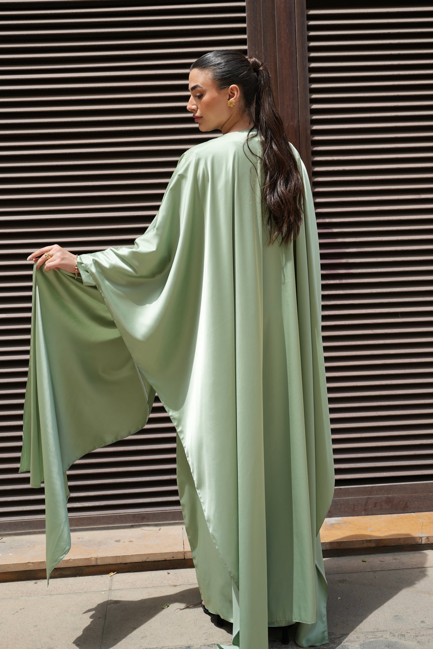 Satin abaya set