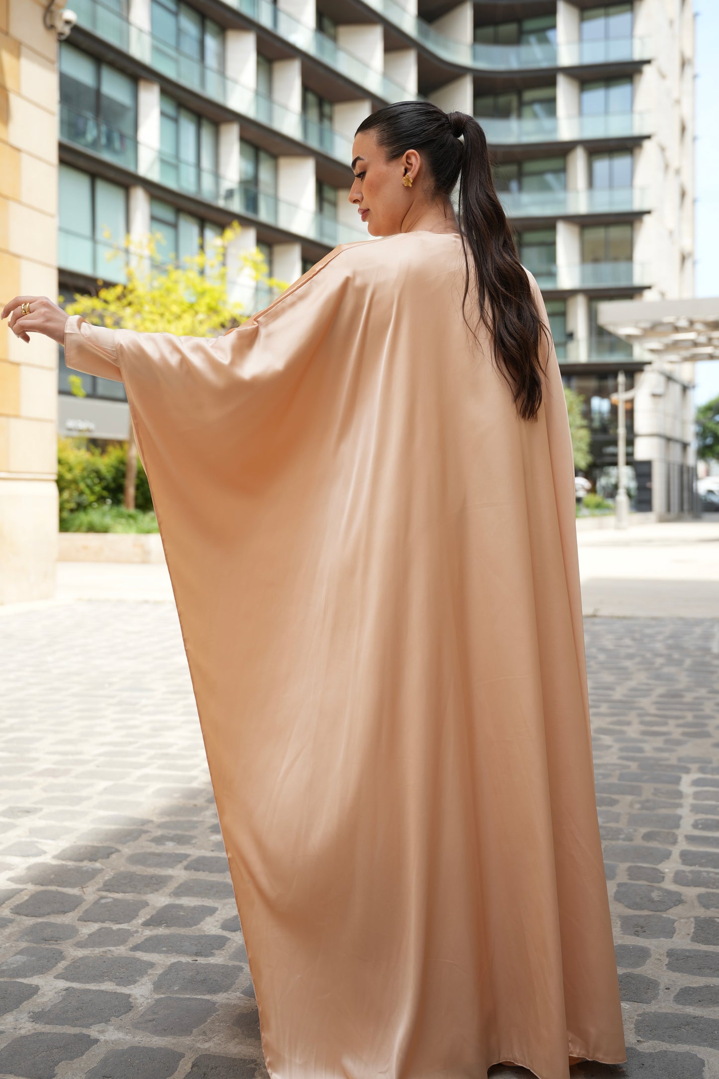 Satin abaya set