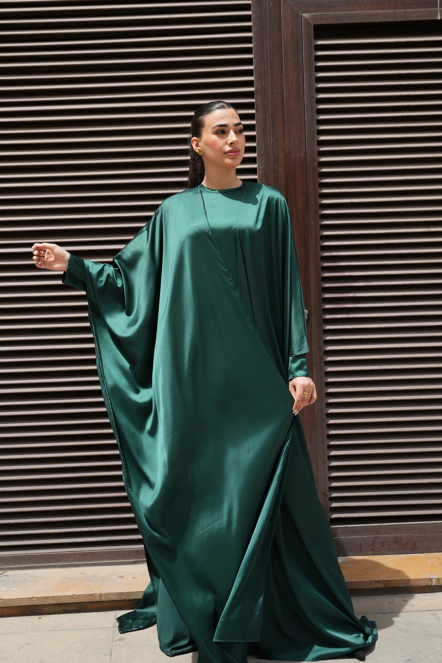 Satin abaya set