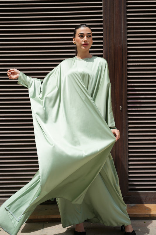 Satin abaya set